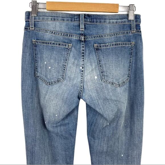 Current/Elliott Paint Splatter Stiletto Distressed Jeans 26 - Picture 10 of 14